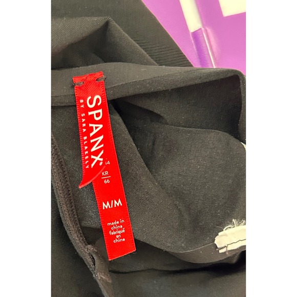 SPANX Black Bodysuit Full Slip Shaping Tank Dress Shorts M M - Picture 4 of 7